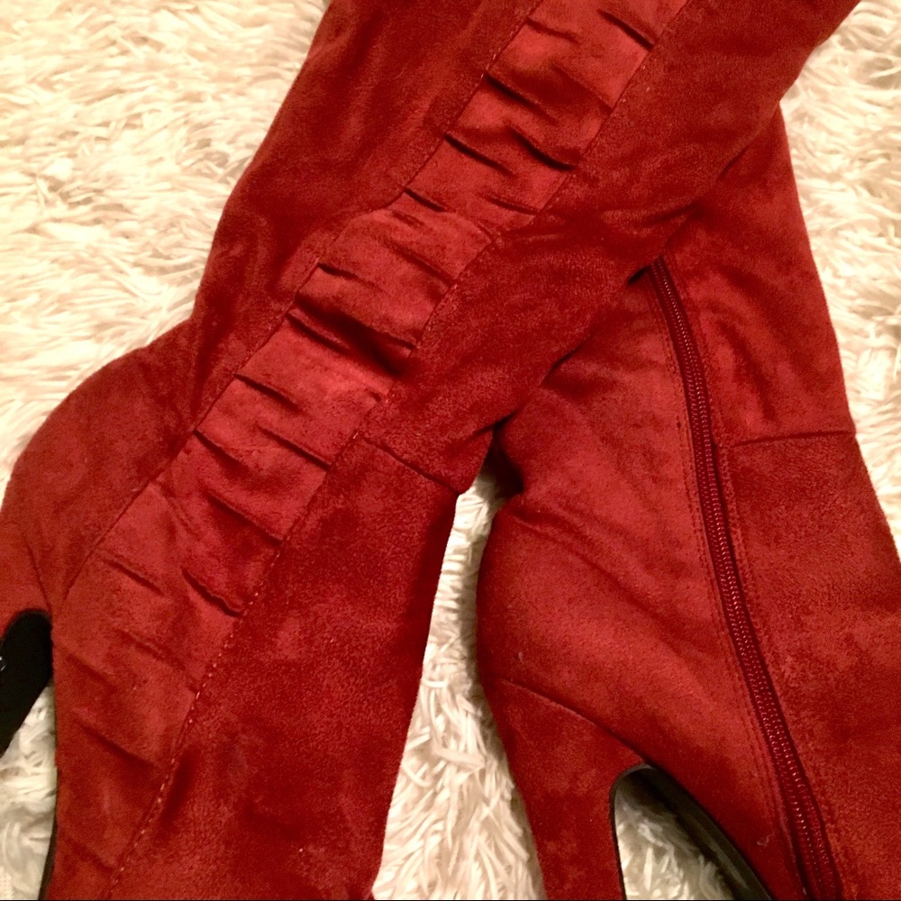 Rust Knee-High Boots - Picture 2 of 3